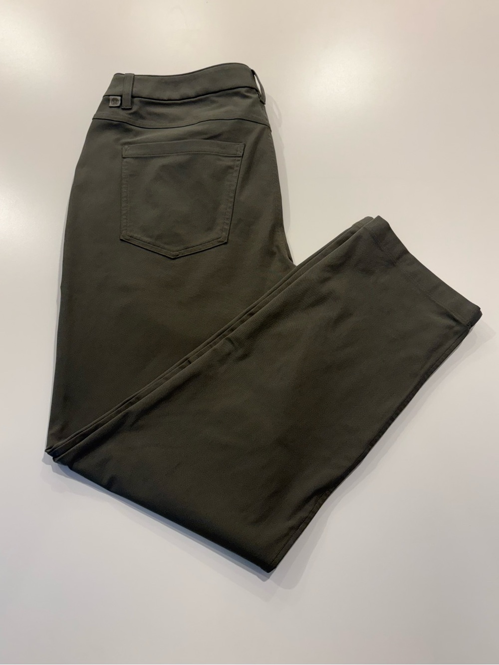 Lululemon Athletica Men's Olive Green Straight-Leg Chinos